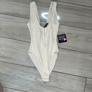 Cream Women’s One Piece Bodysuit NWT